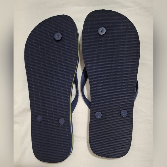 Havaianas Women's Brazil Logo Navy Flip Flops Size 9.5 To 10 41-42 - Picture 7 of 8